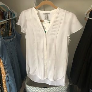 H&M white blouse size 0 NWT